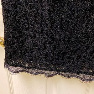 Coldwater Creek Black lace pencil skirt